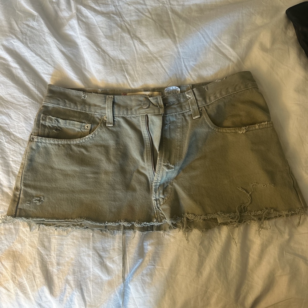 Denim mini skirt